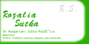 rozalia sutka business card